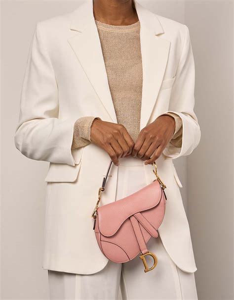 dior bag pink saddle|pre owned Dior saddle bag.